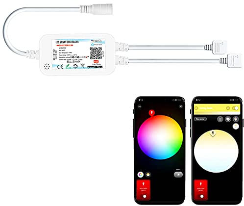 YSRSAI Mini Dual-Ausgang ZigBee Dimmer Controller RGBCCT RGBCW 6PIN LED Strip Controller 5V 12V 24V kompatibel mit Zigbee 3.0 Hub Tuya, Z2mqtt, Smartthings, Alexa Echo Plus