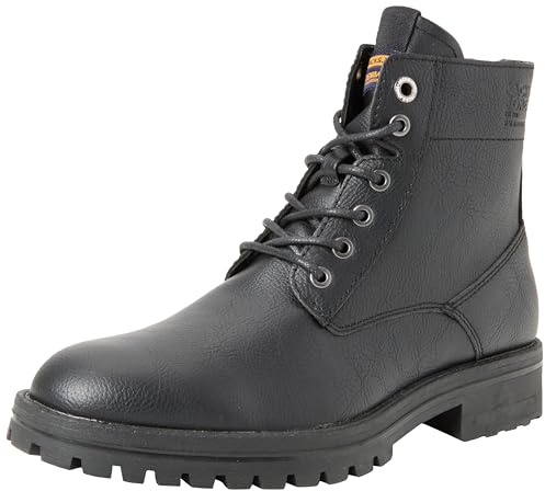 JACK & JONES Men's Jfwbernie PU Lace-Up Boots, charcoal, 7 UK