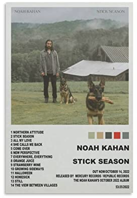 XINGSHANG Noah Kahan Stick Season Leinwand-Poster, Kunstwerke, Leinwand, Poster, Wandkunstdrucke, Zuhause, moderne Dekoration, 20 x 30 cm