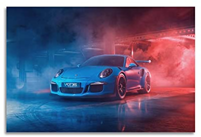 Luxus-Auto-Poster Porsche 911 GT3 RS Luxus-Auto-Poster, dekoratives Gemälde, Leinwand, Wandposter und Kunstbild, modernes Familien-Schlafzimmer, Dekoration, Poster, 30 x 45 cm