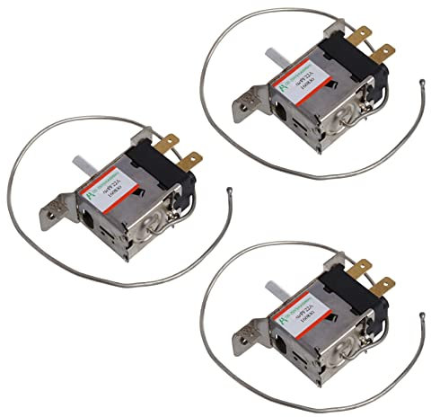 Keavenoy 3X WPF 22A 2Pin Kühlschrank Kühlung Thermostat mit 30cm Metall