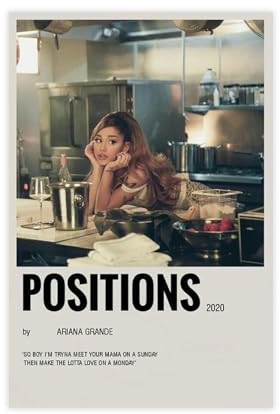 Ariana Grande Poster (19) Leinwand Poster Schlafzimmer Dekor Sport Landschaft Büro Zimmer Dekor Geschenk ungerahmt 30 x 45 cm