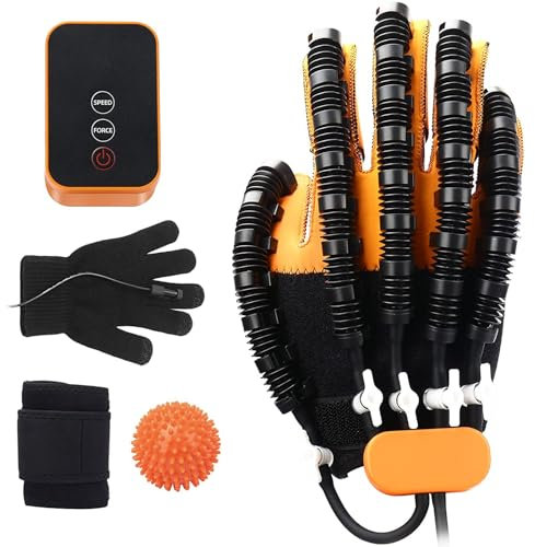 Rehabilitation handschuh, Finger Training & Fingerbegradigung Ausrüstung, Schlaganfall Hand Schiene Assistive Handschuhe für Schlaganfall Hemiplegie hilft Patienten mit Hand Dysfunktion (Rechte, L)