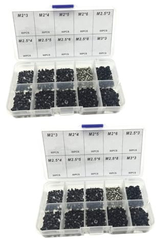 Gatuida 1000stücke Laptop Schraubenset Mini Kreuzschlitzschrauben Aus Kohlenstoffstahl Für Laptop-reparaturen Geordnetes Zubehörset Praktischer Aufbewahrungsschachtel