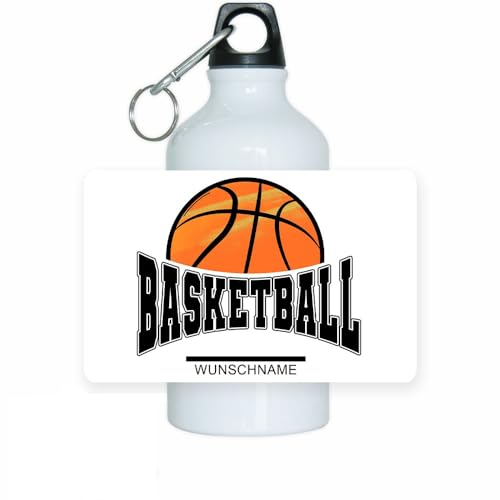 Eurofoto Trinkflasche mit Namen und Motiv mit Basketball | Motiv-Trinkflasche mit Hobby personalisiert