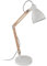 EGLO Tischlampe Torona 1, Tischleuchte vintage, industrial, Nachttischlampe aus Holz und Metall, Schreibtischlampe in Weiß, Natur, FSC zertifiziert, Lampe mit Schalter, E14