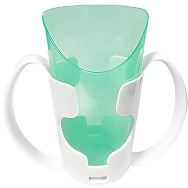 Vasos nasey para adultos de 350 ml con 2 asas, vasos antiderrames para adultos, vasos para disfagia para pacientes discapacitados, vasos para discapacitados, vasos para discapacitados, vasos para