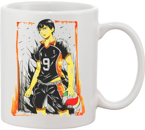 Haikyuu Character Kageyama Portrait Keramik Tasse Weiß