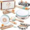 Baby Musical Instruments - Montessori Musical Toys Age 3+ for Toddlers 1-3, Wooden Percussion Instruments Set, Neutral Colours Music Toys, Preschool Educational Gifts for Kids 3+ (Musical Toys)
