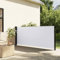 Coavain Tenda da sole laterale allungabile, bianca, allungabile, opaca, per privacy, per esterni, laterale, Awning, 100 x 500 cm, tessuto, acciaio e alluminio