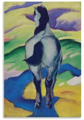 KOOHTAA Franz Marc Blaues Pferd, Kunstposter, Gemälde, Bild, Druck, Wandkunst, Poster, Gemälde, Leinwand, Poster, Kunstwerke, Raumästhetisch, 30 x 45 cm
