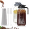ZHENGYAOYANG Glass Water Jug Pitcher with Lid for Fridge Iced Tea Glass Jar with Lid Zero Water Pitcher Kitchen and Dining