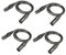 Vaguelly Langlebige 3-polige Kabel 4er-pack Mikrofonkabel Bühnenbeleuchtung Uplight Moving Par Spotlight Genaue Signalübertragung