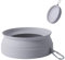 Voiture Pliant Bol en Chat/Chien, Bol en Silicone Pliable, Conception Anti-débordement sur Le Dessus du Bol, Faciles à déplier et Replier,Articles de Voyage pour Chiens et Chat (Couleur Gris Clair)