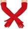 KarneLux Damen Handschuhe Lang - 1 Paar Abendhandschuhe zu Karneval, Fasching oder Halloween - Kostüm Accessoire, Zubehör für Burlesque, Charleston und 20er Jahre Verkleidungen (Rot, 55 cm)