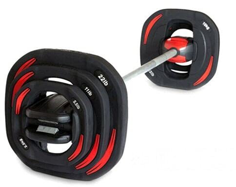 Smart Pump Barbell Set, 30kg Body Pump Bundle with Interchangeable Weights, Rotating Bar