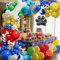 Arco de globos decoracion cumpleaños infantil de 138 pcs con diseño de perros y huellas, globos tematicos patrulla de perros y huella canina. Set de globos para decoracion cumpleaños niños y niñas