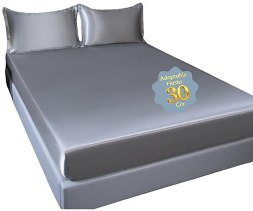 QWell® Protector de Colchón | Funda Transpirable con Cremallera | hasta 30 cm Altura | Protege contra Ácaros, Polvo, Sudor | Antialergico | NO Impermeable | SIN Almohadas (Gris, 90X190-200)