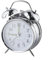 Klassischer Doppelglocken-Wecker Metallgehäuse Silber 4 Zoll Retro Stil Luminiszierende Zeiger Große Anzeige Leicht Ablesbar Mechanisch Batteriebetrieben Nachttisch Uhr Schlafzimmer