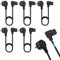 Lot de 5 Câbles Cordons d’Alimentation 1,80m pour Appareils - Prise CEE 7/7 Schuko vers IEC 320 C13 coudé, pour PC, Moniteur, écran d'ordinateur, vidéoprojecteur, appareils ménagers