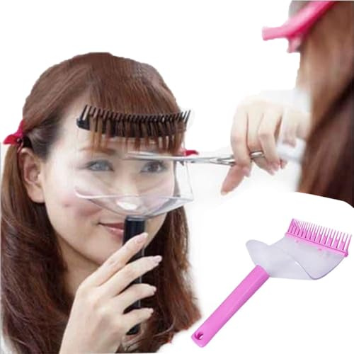 DIY Home Hair Cutting Comb for Bangs, Bangs Hair Cutting Tool,Hair Cutting Guid,Keep Hair Off Eyes,Face,Clothes and Floor,hair Styler Cut Trim Tool for Home and Salon Use