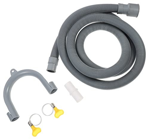 LIFKOME 1 juego Kit de Drenaje para Lavadora de Tambor Manguera de Salida de Agua de con Conector y Abrazaderas Ajustables Compatible con Lavadoras Automáticas Instalación y Flexible para