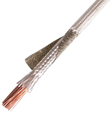 BCOMFY 2 Metri Nichel Puro Mica Nichelata Filo Ad Alta Temperatura 20-9AWG Resistente Alle Alte Temperature 500℃/600℃/1000℃ Filo Ignifugo(Pure copper,13AWG 2.5mm)