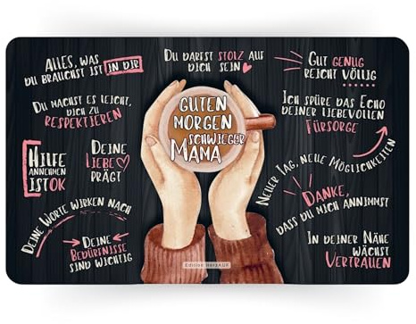 Frühstücksbrettchen „Guten Morgen Schwiegermama“ | Geschenk für Schwiegermutter und Schwiegermama, Geburtstag, Weihnachten, liebevolle Botschaft, besondere Aufmerksamkeit