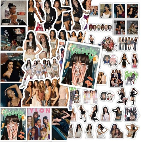 BCFSITNBH Katseye Merch KATSEYE Stickers K-pop Singers Waterproof Vinyl Decals for Fans Kids Teens Adults for Water Bottles, Laptops, Skateboard, Phone, Guitar, Case Decor 78pcs