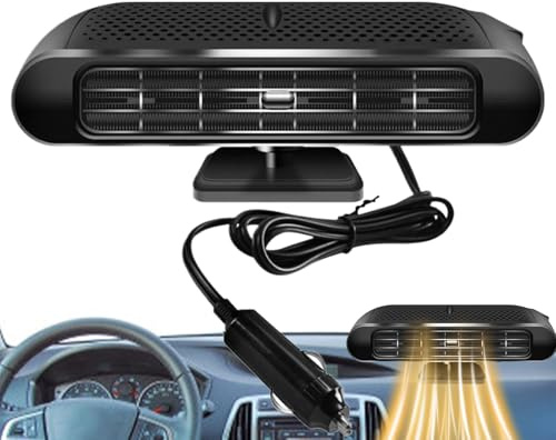 Ventilateur de chauffage rechargeable - Voiture électrique portable de douze et vingt-quatre volts, pare-brise pour camions, SUV, berlines, élément de tableau de bord résistant, distinct voyage