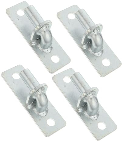 COHEALI 4 Pezzi Kit di Cerniere per Placca Muro per Porte in Metallo e Legno, Resistente alle Intemperie con Supporto Robusto, Adatto per Porte Esterne da Fienile in Argento, Foro 12.7mm