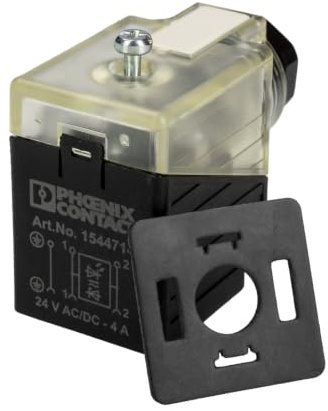 PHOENIX CONTACT SACC-V-3CON-M16/A-1L-S Universal Ventilstecker mit 1 LED, 3 Polig, Ventilstecker A, Beschaltet mit Z-Diode, Schraubanschluss, Kabelverschraubung M16, 5mm-10mm Kabelaußendurchmesser