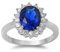 Kleine Schätze - Damen-Ring/Verlobungsring - 925 Sterlingsilber - Blau Saphir - Zirkonia (Inspiriert durch Prinzessin Diana)
