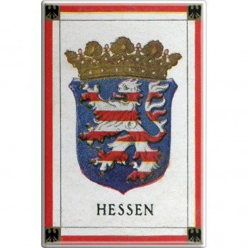 Küchenmagnet - Wappen Hessen - Gr. ca. 8 x 5,5 cm - 38796 - Magnet Kühlschrankmagnet
