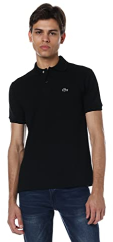 Lacoste L1212 Camisa Polo, Negro, 5XL Hombre