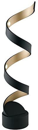 LED Tischleuchte Helix,moderne Tischlampe aus Metall in Schwarz/Gold,spiralförmige Stehleuchte,dimmbare Standleuchte,12Watt,3000 Kelvin