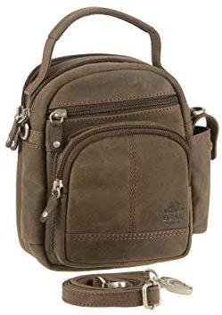 Bear Design Gürteltasche Dark Nature Herren Damen braun Leder Herrentasche