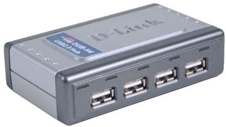 D-Link DUB-H4 - Hub de 4 USB 2.0, negro (enchufe británico)