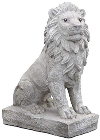 Thaiboo Hund Katze Fuchs Löwe Hase Erdmännchen Massive Tierfiguren für Garten Terrasse Balkon Wohnung (10062 - Löwe)