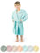 Ehrenkind® Bademantel Kinder mit Kapuze 100% Bio-Baumwolle | Kinderbademantel | Junge Mädchen | Größe 134/140 Poolblau