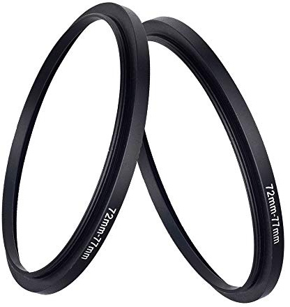 72-77mm Alulegierung Kameraobjektiv Filteradapterring-2Stück | Step-Up Ring, 72mm Objektiv auf 77mm Filter, Haube, Objektivkonverter und anderes Zubehör, Aluminiumlegierung, 72mm-77mm