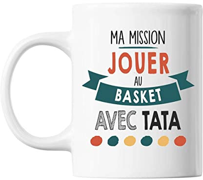 Planetee Mug Ma mission Basket avec Tata | Mug imprimée en France