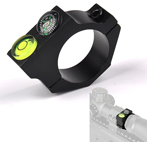 RimFly Niveau à Bulle + Boussole 30mm pour Rail Airsoft Picatinny Tube de Lunette de visée pour Fusil Support de Lunette de visée pour Fusil de Chasse Adaptateur pour Paintball