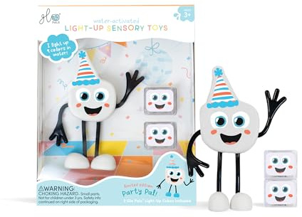 Glo Pals Party Figur mit 2 Leuchtwürfeln, Wasserspielzeug, Badewannenspielzeug