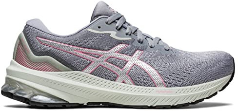 ASICS Damen GT-1000 11 Running Shoe, Piedmont Grey/Pure Silver, 41.5 EU