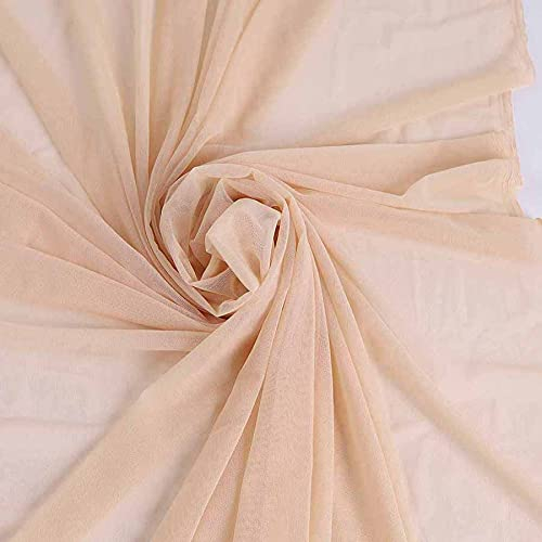 Ultrafine Nylon 4-Wege-Stretch Spandex Mesh Fabric Net Nude Hautfarbe meterware (Helle Haut)