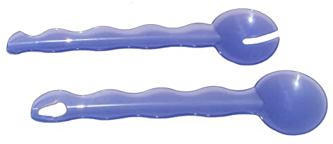 Tupperware Impressions Service à salade Pince Cuillères emboîtables Lupin Violet