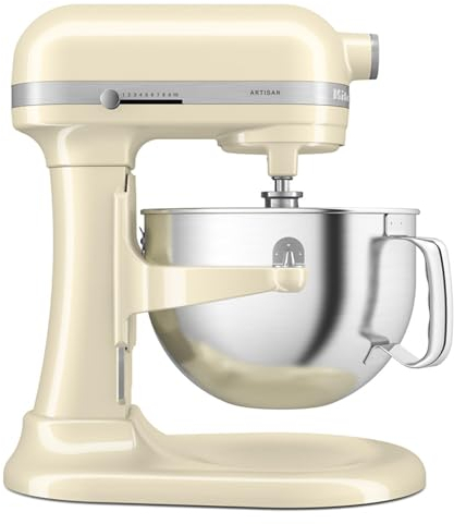 KitchenAid Robot da Cucina - Artisan - Robot da cucina multifunzione con ciotola sollevabile - Con 5 accessori - 5,6L - Crema