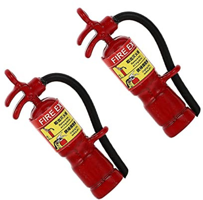 Toyvian 2piezas De Extintor De Incendios Metal para Decoración De De y Proyectos De Manualidades