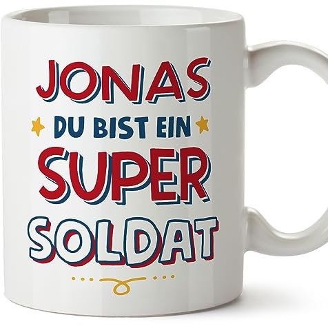 Mugffins Tassen Personalisierten für SOLDAT Mann - Auf Deutsch - Du Bist Super - 11 oz / 330 ml - Individuell Anpassbar Geschenk Mitarbeiter